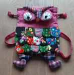 Hippie Boho uilenrugzak backpack. Patchwork. Licht roze., Ophalen of Verzenden