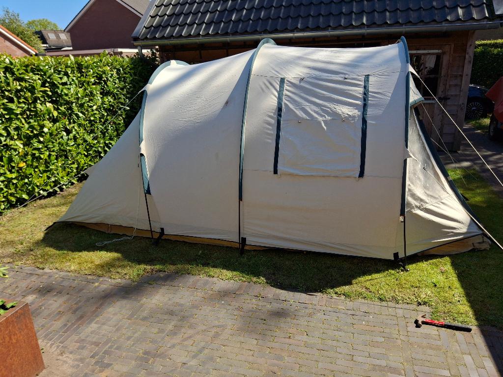 Katoenen 3-persoons tent, Hypercamp Fashion Gold, Ophalen, Gebruikt, Tot en met 3