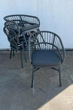 5 stuks mooie luxe outdoor horeca terras stoelen antraciet, Ophalen, Zo goed als nieuw, Grijs, Vijf, Zes of meer stoelen