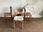 3 mooie stoelen, caféstoel, massief hout, Ophalen, Gebruikt, Hout, Drie
