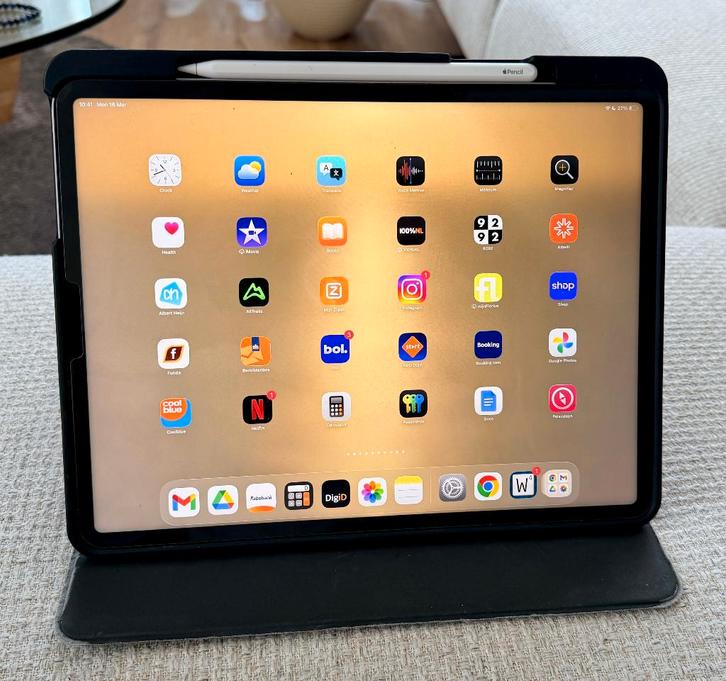 Apple iPad PRO 12.9inch 512GB nov-2022 incl Pencil en Hoes, Computers en Software, Apple iPads, Zo goed als nieuw, Apple iPad Pro