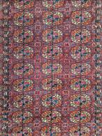 Handgeknoopt Perzisch wol Bouchara tapijt Afghan 106x176cm, Crème, Gebruikt, 100 tot 150 cm, Perzisch, Vintage, Oosters