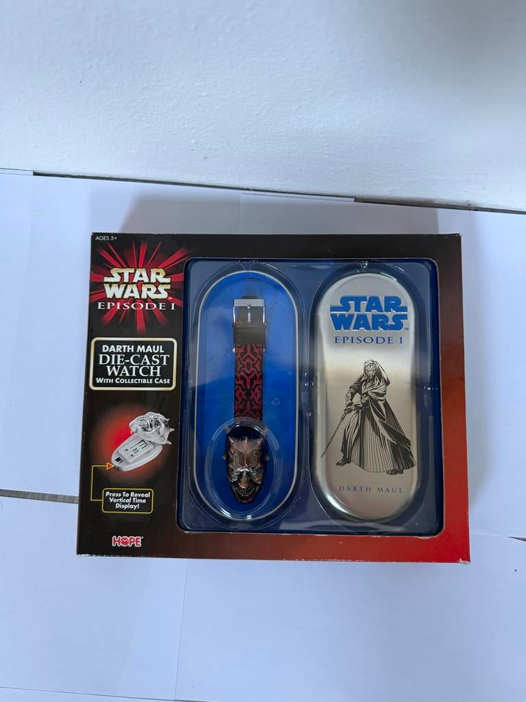 Star Wars Episode I Darth Maul Die-Cast Horloge, Ophalen of Verzenden, Nieuw, Zwart, Jongen of Meisje