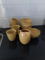 Vintage Boda Nova Höganäs Keramiek Servies Geel, Ophalen, Gebruikt, Keramiek, Overige stijlen