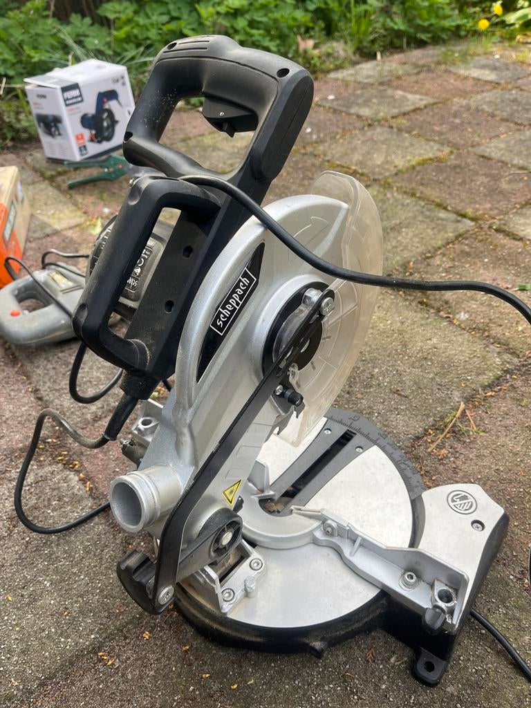 Scheppach afkortzaag, Gebruikt, Ophalen of Verzenden, Afkortzaag, 30 tot 70 mm