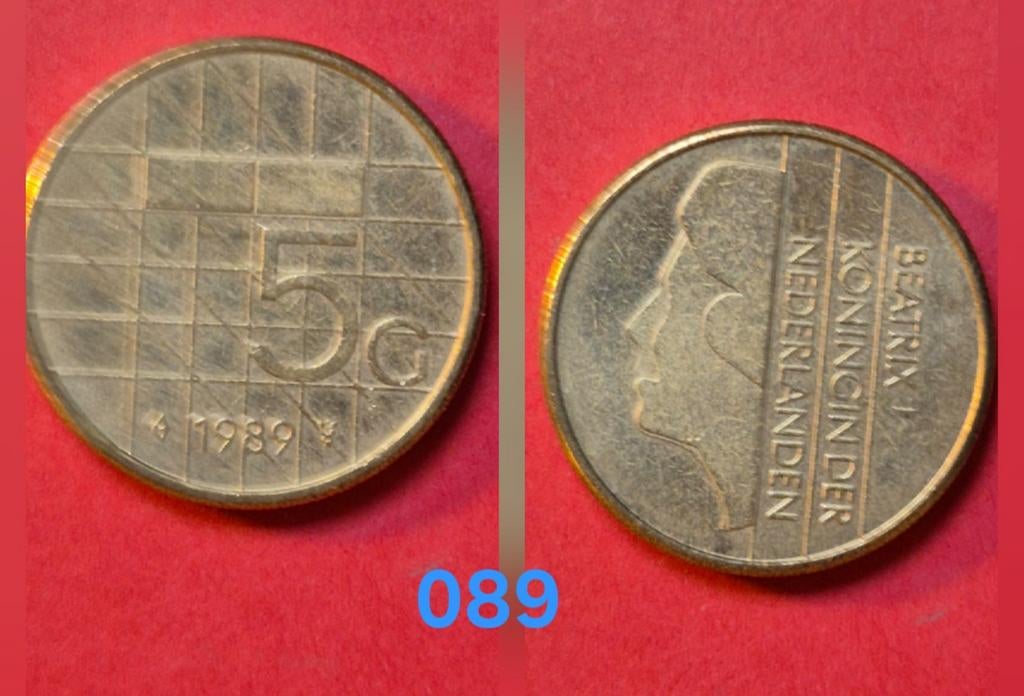 5 gulden 1989, Ophalen of Verzenden, Koningin Beatrix, 5 gulden