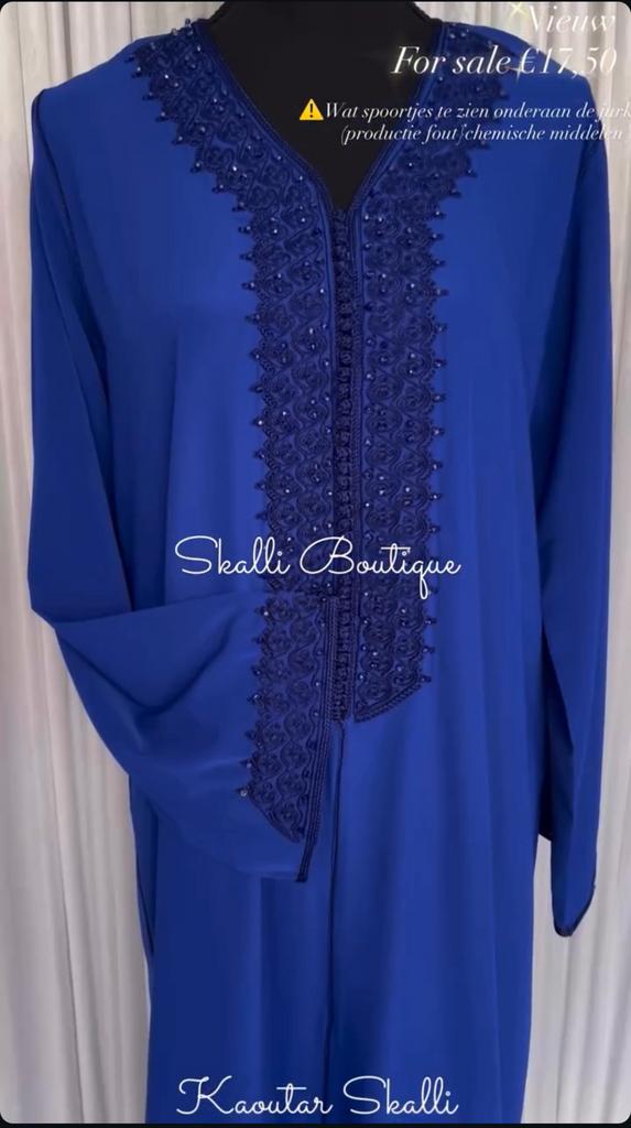 caftan koningsblauw, Ophalen of Verzenden, Zo goed als nieuw, Overige typen