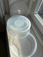 Curver ronde bewaarbakken met deksel - 3 stuks doorsnee 21cm, Ophalen of Verzenden, Gebruikt