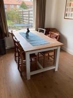 Laura Ashley eetkamerstoelenPortobello 3 teak1wit tafel, Ophalen of Verzenden, Zo goed als nieuw