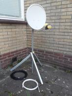 Satellietschotel 37cm (enkele LNB) op aluminium statief, Ophalen, Gebruikt, Overige merken