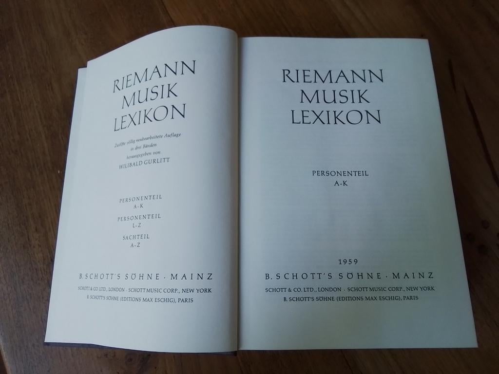Riemann Musiklexikon Personenteil A - K Gratis, Ophalen of Verzenden, Zo goed als nieuw, Artiest