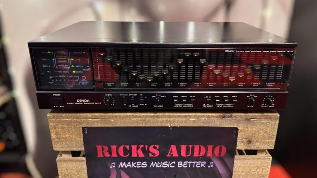 Denon DE‑70 – Solid State Graphic Equalizer – 2 x 12-bands, NIPPON COLUMBIA CO., LTD., MADE IN JAPAN, Ophalen of Verzenden, Zo goed als nieuw