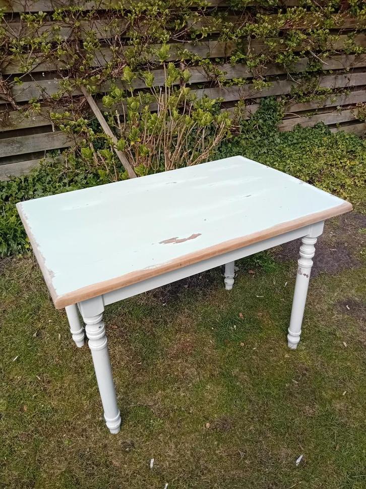 Stevige eettafel keukentafel, Huis en Inrichting, Tafels | Eettafels, Gebruikt, 50 tot 100 cm, 100 tot 150 cm, Vier personen, Rechthoekig