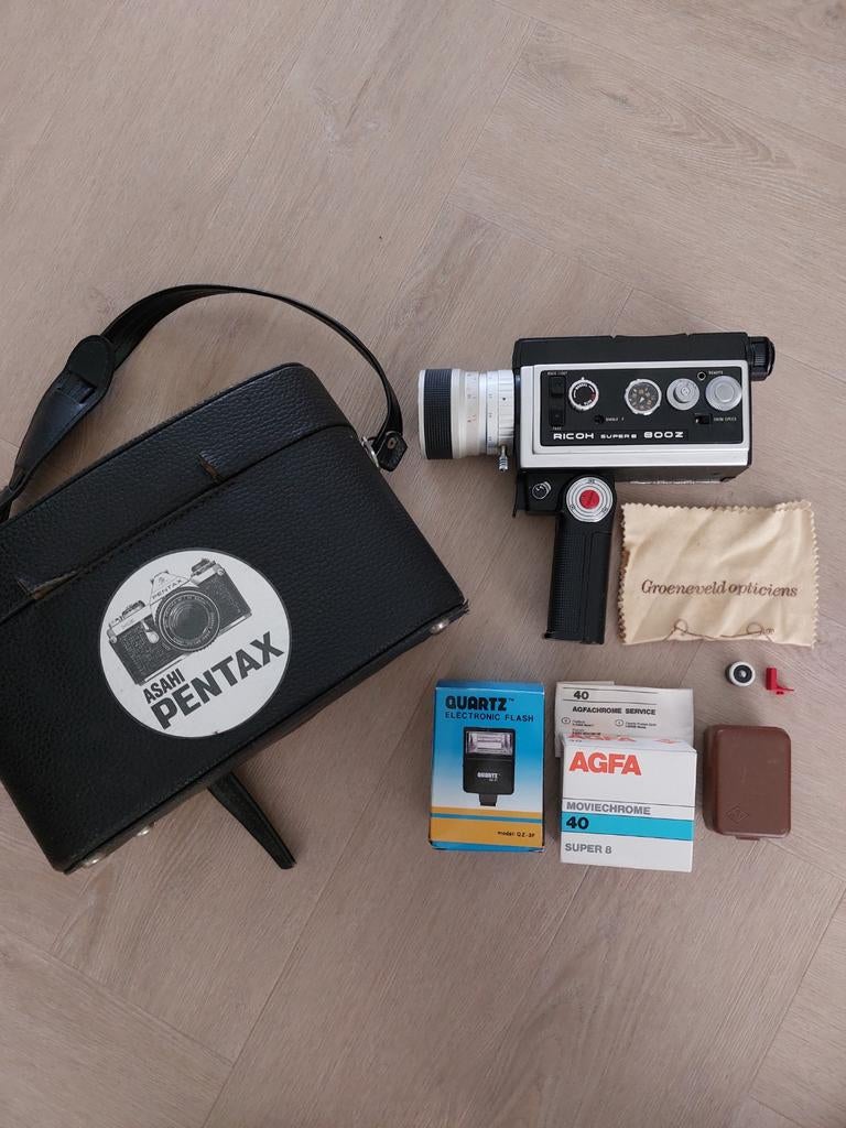 Vintage Ricoh Super 8 800 Z filmcamera, Ophalen of Verzenden, 1960 tot 1980