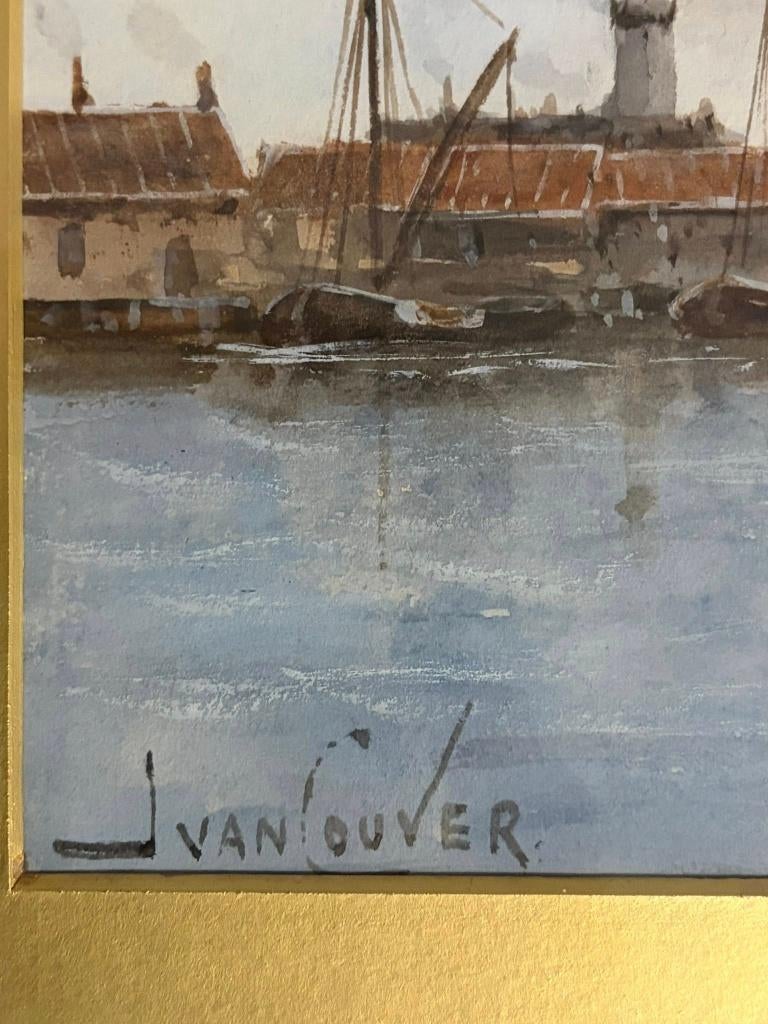 Hermanus Koekkoek II jr. 1836-1909 tekening Overvoorde, Antiek en Kunst, Kunst | Schilderijen | Klassiek, Ophalen of Verzenden