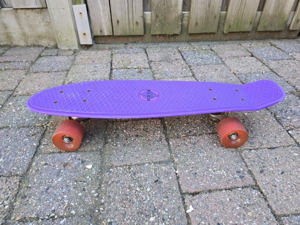 Paars Penny Board - Gebruikt, Sport en Fitness, Skateboarden, Ophalen of Verzenden, Gebruikt, Skateboard