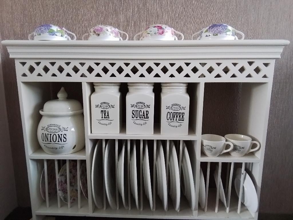 Wand bordenrek, Huis en Inrichting, Ophalen, Gebruikt, Hout, Wandbord of Wandpaneel