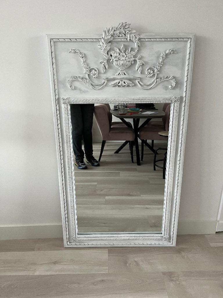 Prachtige landelijke spiegel, Ophalen, Gebruikt, 100 tot 150 cm, 75 tot 100 cm