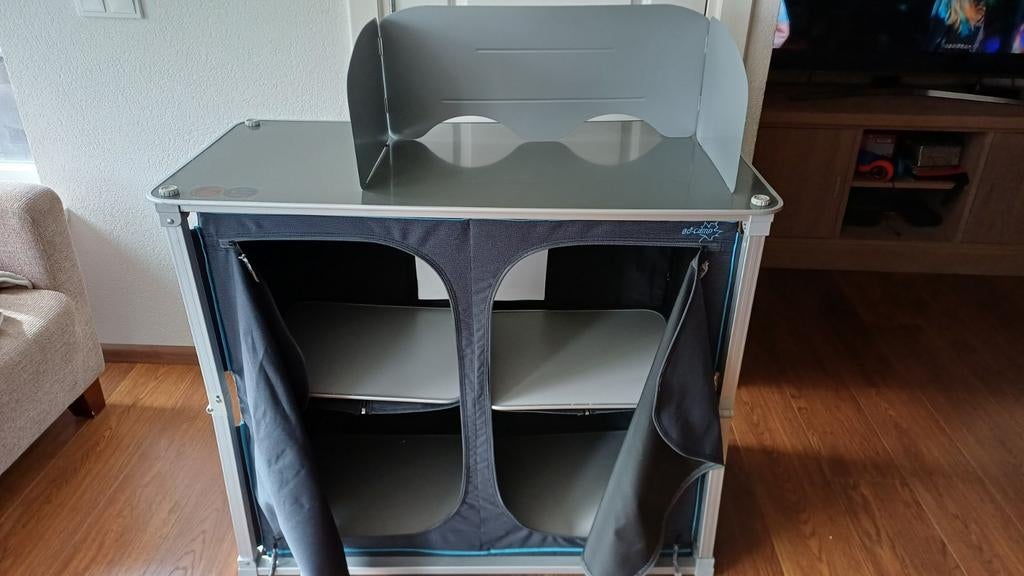 Campingkeuken bo-camp met windscherm ., Ophalen, Zo goed als nieuw