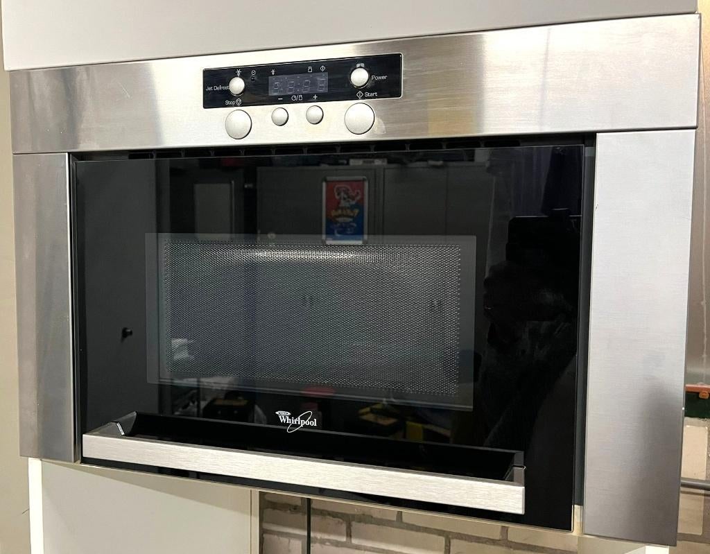 Whirlpool inbouw Magnetron AMW 472 IX, Witgoed en Apparatuur, Magnetrons, Ophalen, Inbouw, Draaiplateau, 45 tot 60 cm