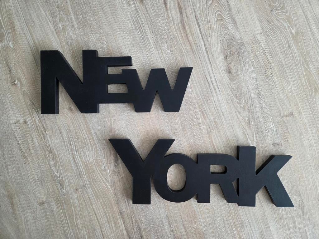New York wanddecoratie (hout), Huis en Inrichting, Woonaccessoires | Wanddecoraties, Ophalen of Verzenden