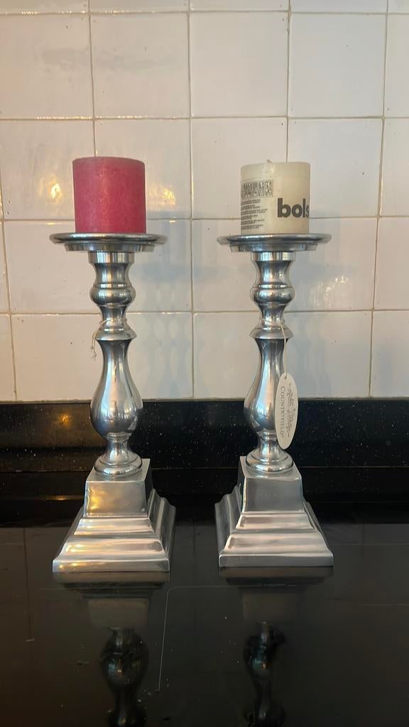 Cottenfield Kandelaar metaal 2 stuks Nieuw met kaartje eraan, Huis en Inrichting, Woonaccessoires | Kandelaars en Kaarsen, Overige kleuren