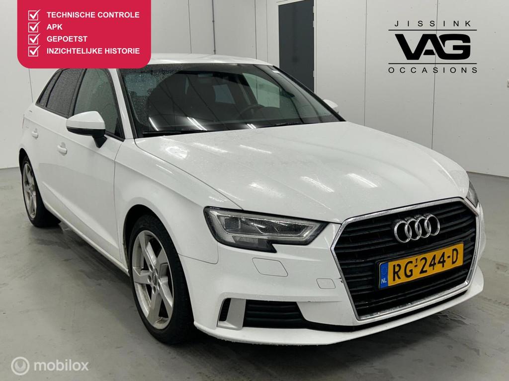Audi A3 Sportback 1.0 TFSI Sport LED CarPlay Cruise Airco PD, Voorwielaandrijving, Stof, Gebruikt, Zwart