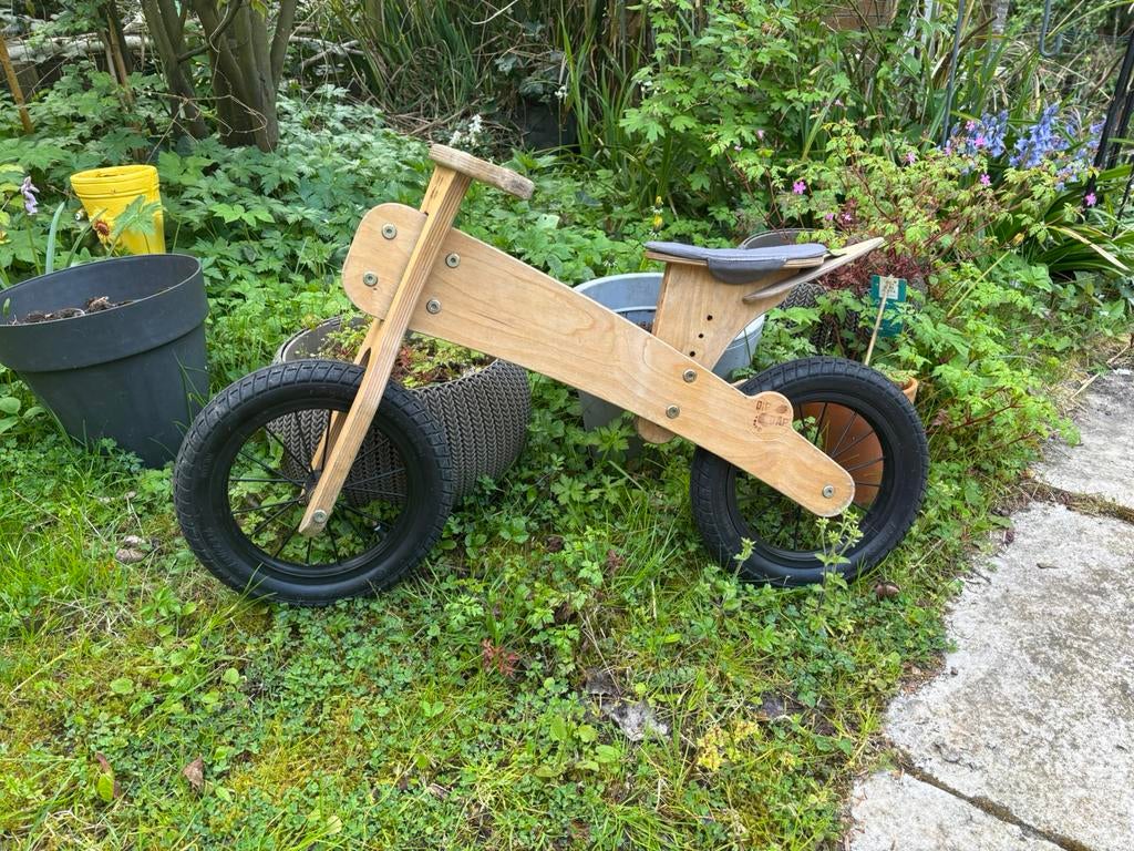 Kinderfietsje Dip Dap, loopfiets van hout, Ophalen, Gebruikt, Minder dan 16 inch