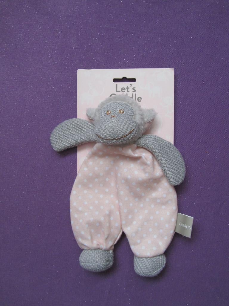 BLOKKER Knuffeldoekje AAP. ROZE **Nieuw met Kaartje**, Kinderen en Baby's, Speelgoed | Knuffels en Pluche, Nieuw, Ophalen of Verzenden