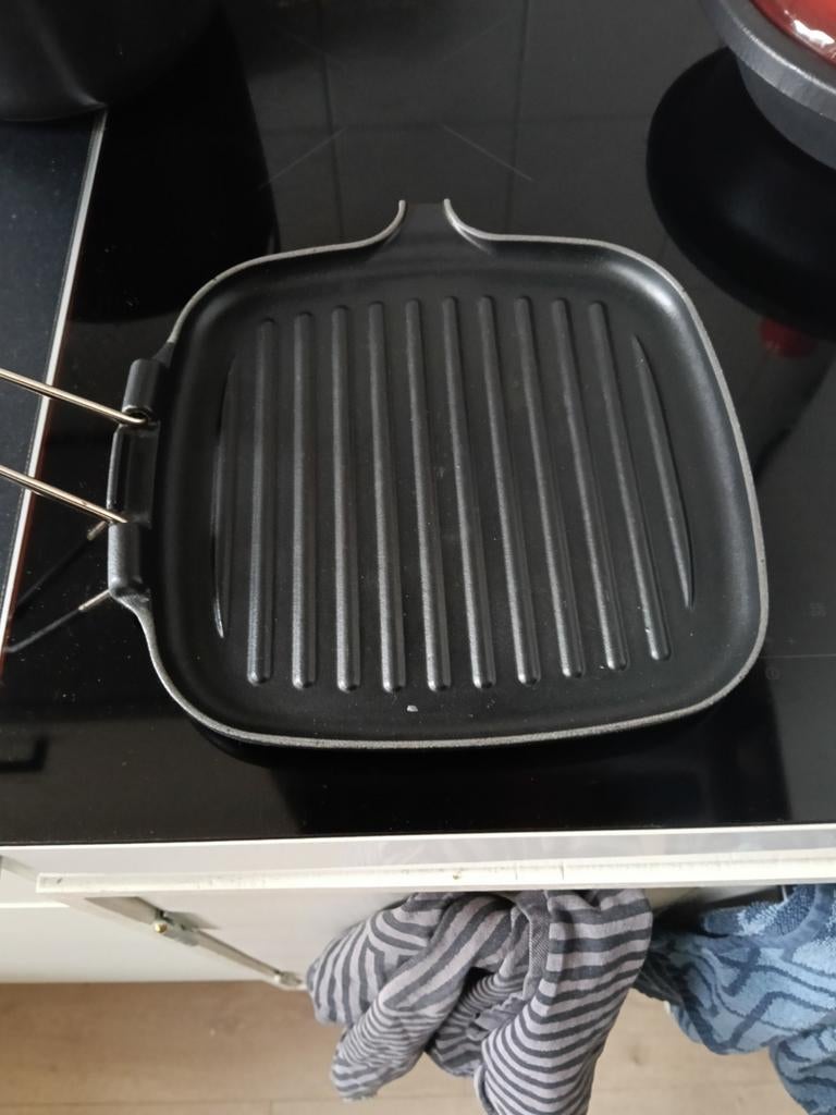 Le Creuset grillpan, Huis en Inrichting, Ophalen of Verzenden, Gietijzer, Koekenpan of Braadpan