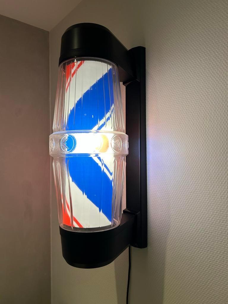 Barber Pole Kapperslamp - Italiaanse Kapperspaal, Ophalen, Zo goed als nieuw