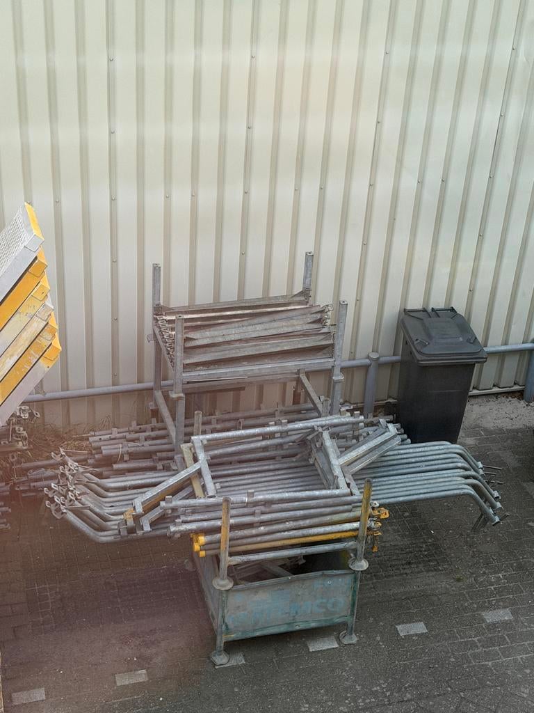 Steigermateriaal Kwikform met aankoopbewijs, Doe-het-zelf en Verbouw, Steigers, Gebruikt, Overige typen, 5 meter of hoger, Ophalen