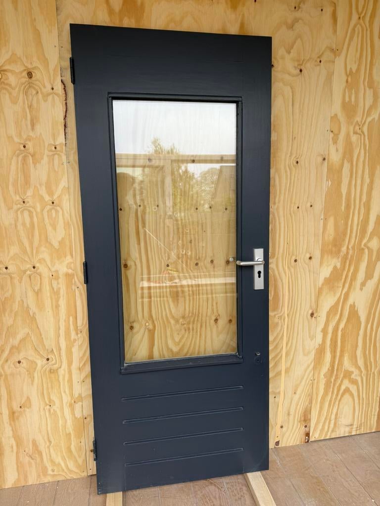 Hardhouten buitendeur, Ophalen, Gebruikt, 80 tot 100 cm, Buitendeur