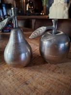 Riviera Maison decoratieve peer en appel, zilverkleurig, Ophalen, Gebruikt, Landelijk, Metaal