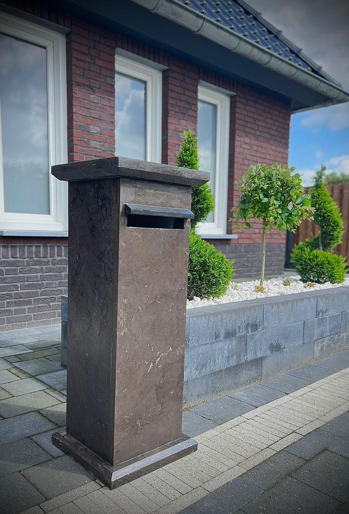 Natuursteen brievenbus geïmpregneerd - model 001 - NIEUW, Tuin en Terras, Brievenbussen, Ophalen of Verzenden, Nieuw, Hardsteen