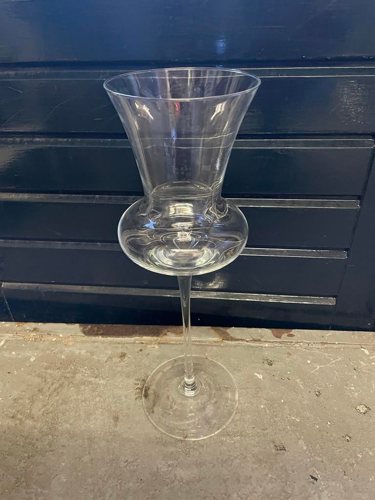 Glazen vaas op hoge voet, Ophalen, Gebruikt, Overige kleuren, 50 tot 75 cm