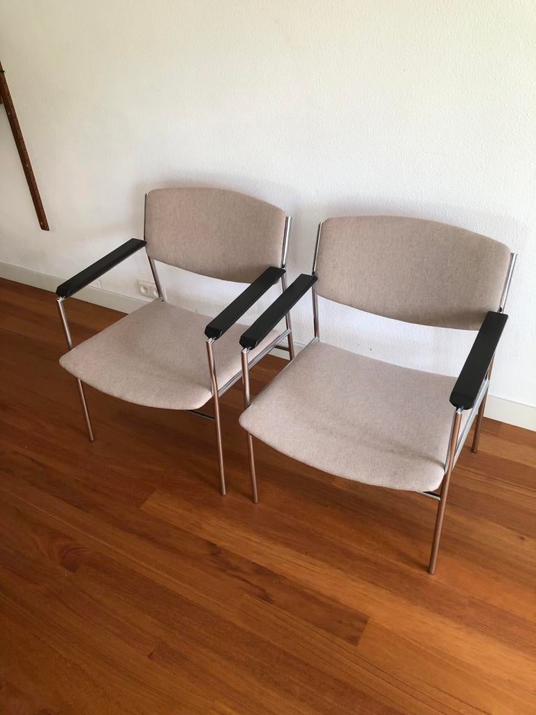 Gijs van der Sluis fauteuils - Set van 2, Ophalen, Minder dan 75 cm, Retro vintage dutch design, Zo goed als nieuw