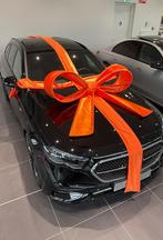 Grote oranje strik 1x1,25m autostrik + lint, Ophalen of Verzenden, Nieuw, Materiaal