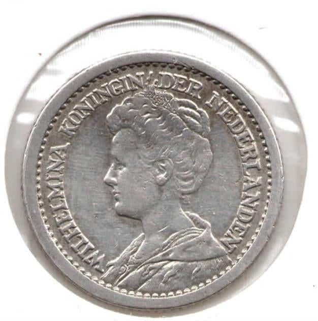 Nederland halve gulden 1910 Wilhelmina, Postzegels en Munten, Munten | Nederland, ½ gulden, Zilver, Ophalen of Verzenden, Koningin Wilhelmina