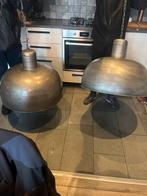 Set van 2 Grote Industriële Hanglampen - Metaal, Ophalen, Zo goed als nieuw, Metaal, 75 cm of meer