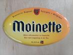 Moinette Bier Origineel Reclamebord Metaal Met Reliéf, Verzamelen, Biermerken, Ophalen, Nieuw, Reclamebord, Plaat of Schild, Overige merken