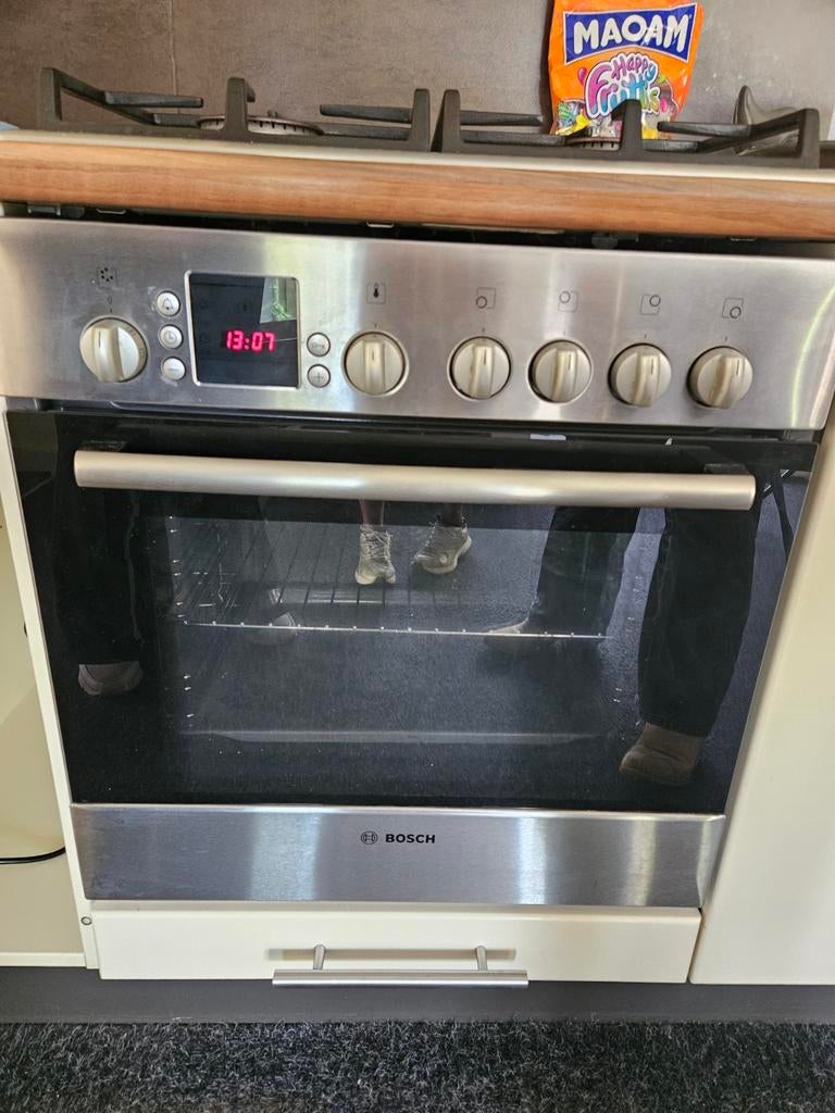Inbouw oven, Witgoed en Apparatuur, Fornuizen, Ophalen, 4 kookzones, Inbouw, Gas