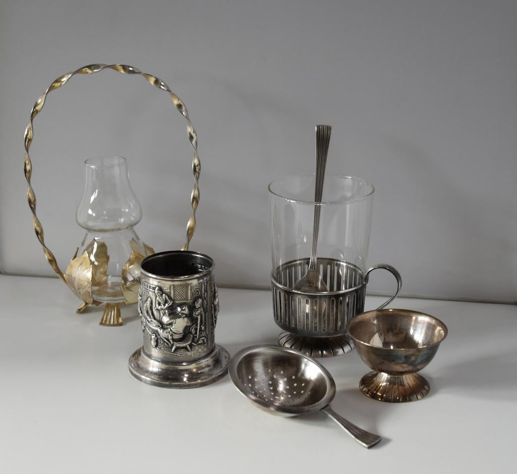 Diverse verzilverde items o.a. van Douwe Egberts, Ophalen of Verzenden, Huis en Inrichting