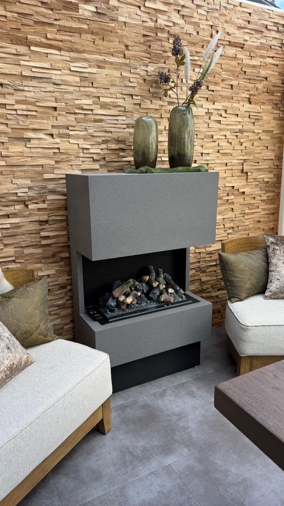 Moderne elektrische haard met ombouw, Huis en Inrichting, Haarden, Zo goed als nieuw, Elektrische haard, Ophalen of Verzenden