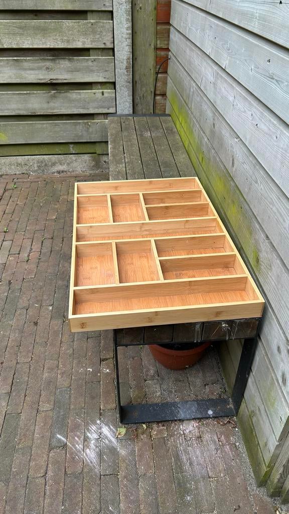 Bamboe Bestekbak / Lade-organizer 71x47x5cm, Hout, Overige merken, Ophalen, Beige