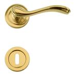 Deurkruk + rozetten, messing., Ophalen of Verzenden, Nieuw, Koper of Messing, Klink of Kruk