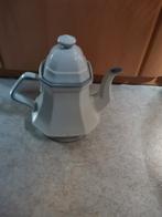 Witte theepot met blauwe rand, Ophalen of Verzenden