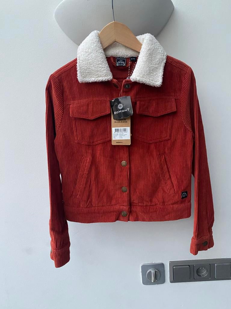 Bomont corduroy jas met teddy kraag maat 140, Kinderen en Baby's, Kinderkleding | Maat 140, Ophalen of Verzenden, Nieuw, Meisje
