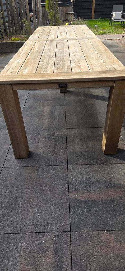 ROUGH X Teakhouten Tuintafel 320x100 cm - Old Teak Greywash, Ophalen, Gebruikt, Rechthoekig, Teakhout