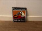 Emaille bord 'His Master's Voice' - Vintage Look, Ophalen of Verzenden